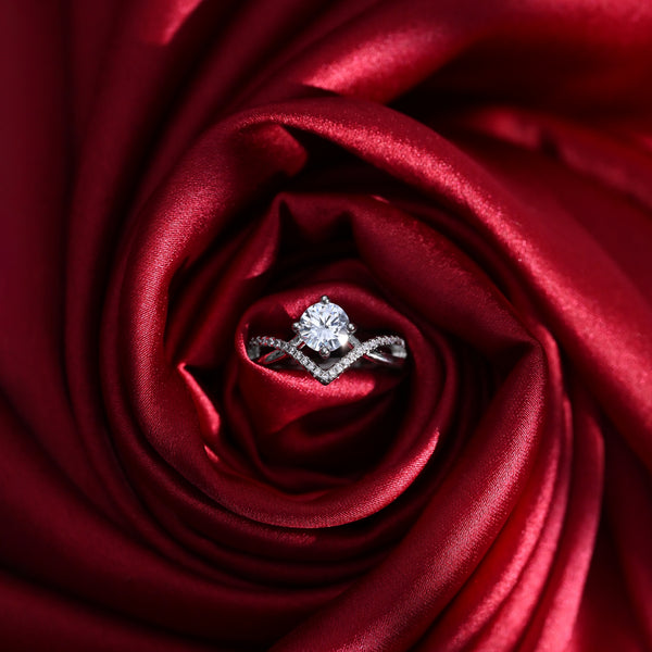 Silver Geometric Design Ring