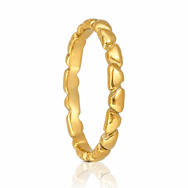 Gold plated Heart Shaped Band
