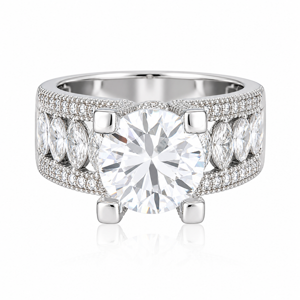 Silver Luxury Zircon ring