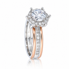 Silver Double Color Cocktail Ring