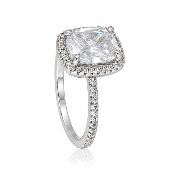 Silver Cocktail Zircon ring