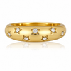Gold Plated Retro Star Ring