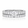 Silver Full Zircon Set of 2 Rings