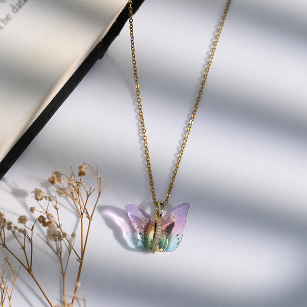 Butterfly Purple Zircon Pendant