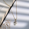 Gold Plated Eye White Pendant