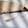 Gold Plated Sun Moon Zircon Pendant