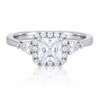 Silver Princess Style Zircon Ring